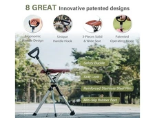 STEP2GOLD Ta-Da Chair Series 2 Portable Walking Stick | SmallSize 32.3”| Black