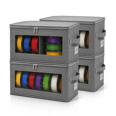 4 Pack Filament Storage Box Set with Dry Desiccants, Moisture & Dust-Proof | Mad