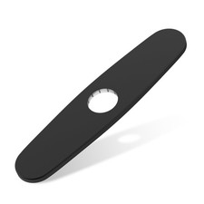 Greenspring 10 Inch Faucet Deck Plate, Sink 10" Elliptical Edge, Matte Black