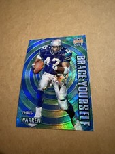 1996 Topps Stadium Club Brace Yourself Embossed HOLO #BY7 Chris Warren Seahawks