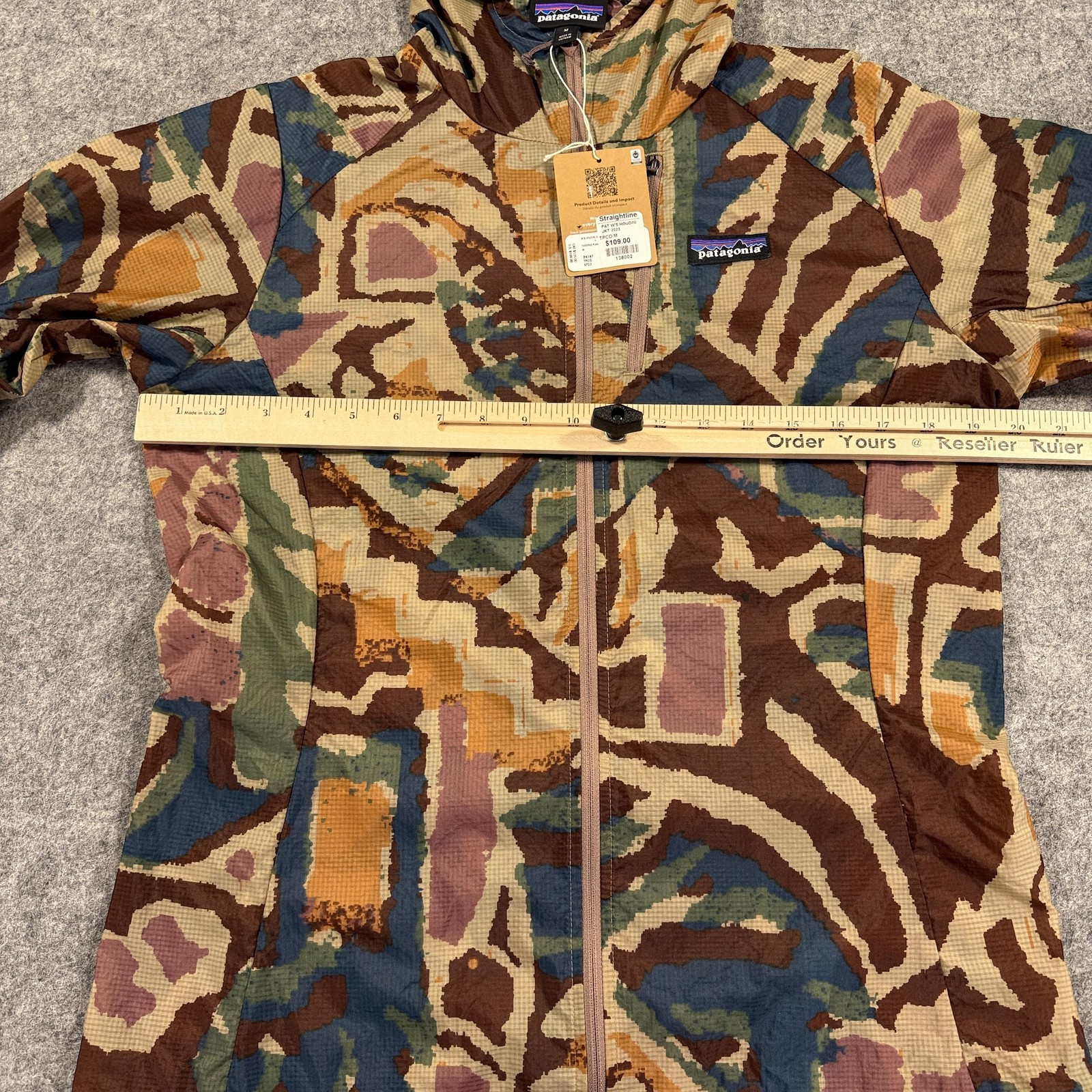 Patagonia Houdini Jacket Womens Medium Thriving Planet Windbreaker Packable thumbnail 7