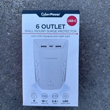 CyberPower P6WUCL - 6 Outlet Surge Protector with 3 USB Ports