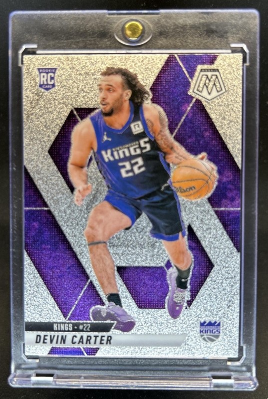 2024-25 Panini Mosaic Devin Carter RC Glitter Mosaic Rookie #229 Kings