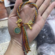 Tibetan Thangka Woven Cord Bracelet Handmade Ethnic Style Unisex