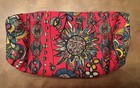 Sakroots Red Multicolor Patterned Fabric Makeup Bag Case with Zipper Closure — photo 3