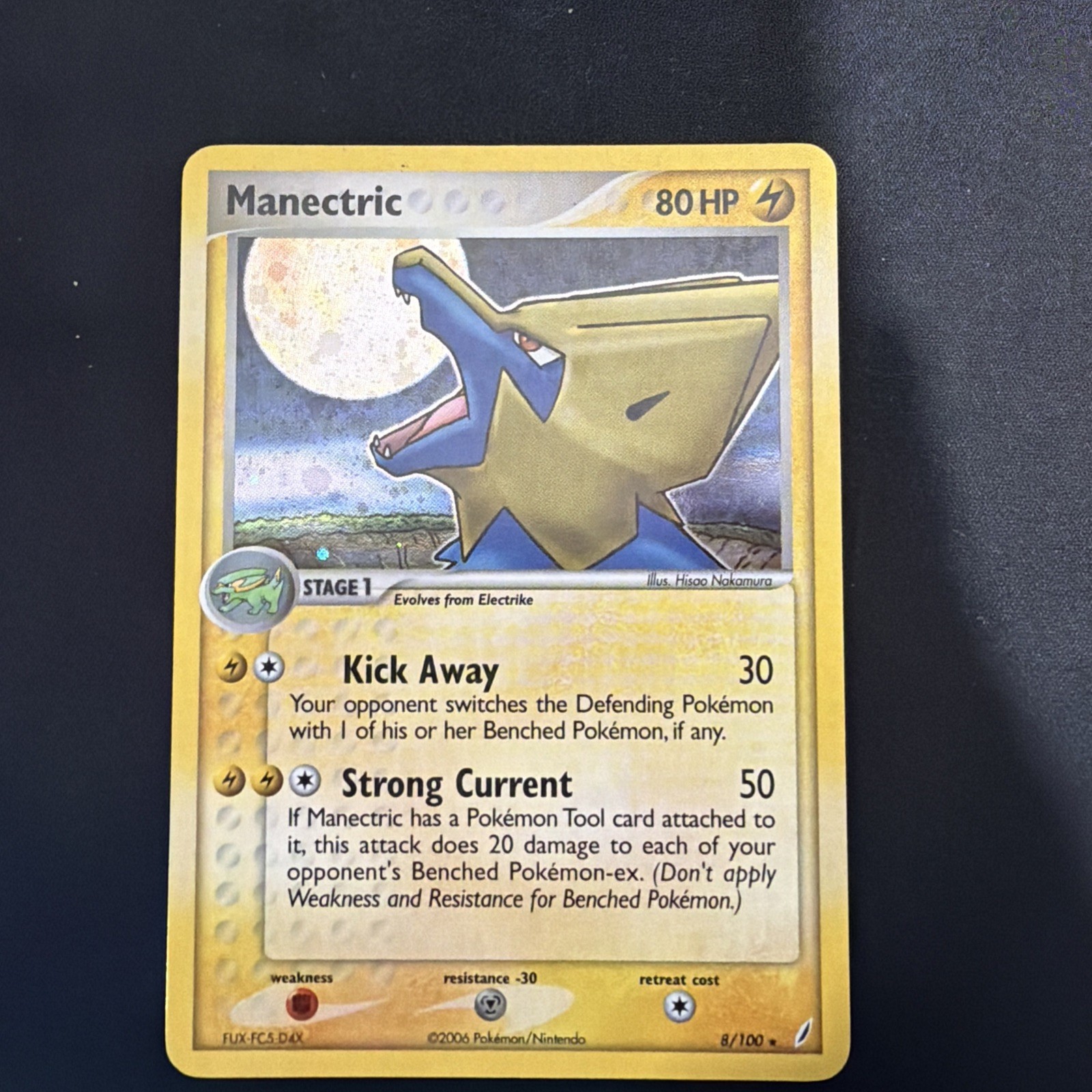 Manectric ⭐️ 8/100 Holo Rare Crystal Guardians 2006 Pokemon NM