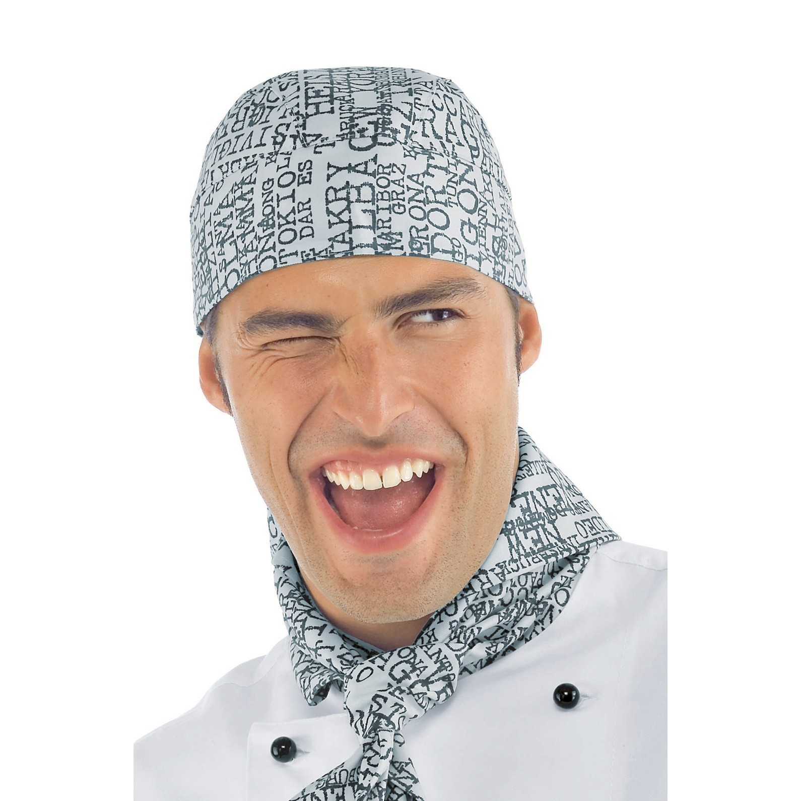White Chef Bandana New York Unisex Isacco Chef Pizzaiolo Hat