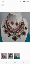 Chunky Charm Necklace Statement Set