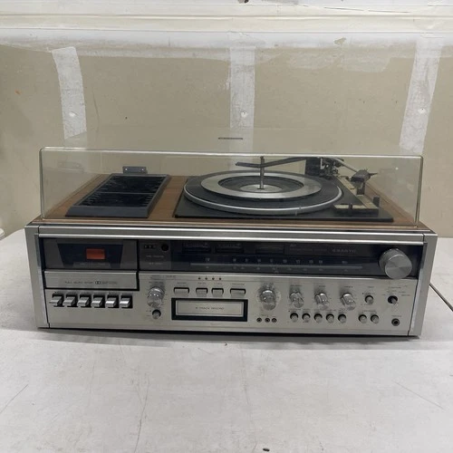 Vintage Sanyo Turntable Cassette 8-Track Receiver JXT 6910