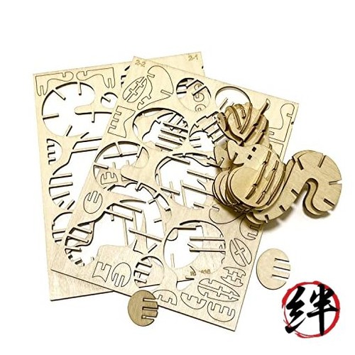 Scoiattolo Un puzzle in legno 3D kit artigianale fai da te che può essere goduto da tutti - Foto 3 di 5