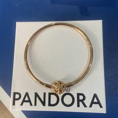 NEU 100% PANDORA Rosegold funkelnde Schneeflocke Armreif Bettelarmband 582338C01
