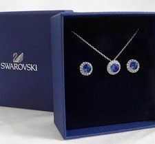 Swarovski Angelic Blue Set (Earrings and Necklace).RARE.NIB.(READ DESCRIPTION).