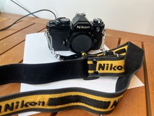 Nikon FM2 Black Camera Body With Strap 35mm Film + cable trigger