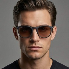 Serengeti Sunglasses 8854-AU Delio Black Square Polarized Photochromic 51mm