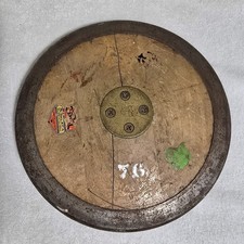 VTG 1930s Harry Gill Co 2kg Wood Brass Throwing Discus NCAA Olympic Track Field