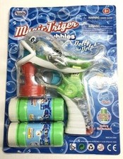 MAGIC TRIGER BUBBLE GUN w/ LIGHT  SOUND MUSIC BLOWER w/ 2 BOTTLES KIDS DOLPHIN