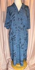 Women’s Royal Robbins Blue Dress Size XL Short Sleeve Pockets Adjustable Waist