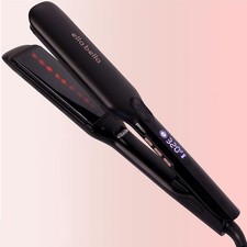 ELLA BELLA  Titanium Flat Iron Hair Straightener with Infrared  Black