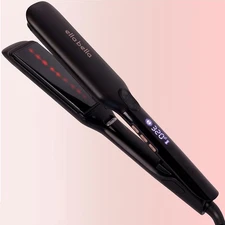 ELLA BELLA® Titanium Flat Iron Hair Straightener (with Infrared)  Black 