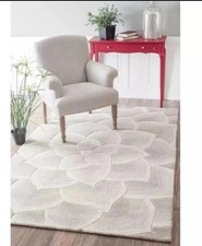 Lovely Rose flower hand tufted rug 100% wool for living room bedroom carpet