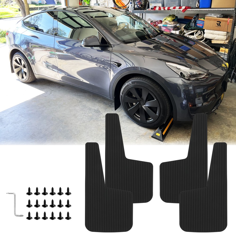 4x For Tesla Model Y 2020-2026 Front Rear Mud Flap Splash Guard Mudguard Fender