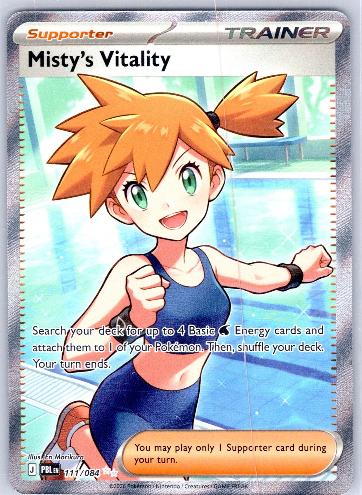 Misty's Vitality 111/084 Ultra Rare Pitch Black Pokemon Holo Near Mint