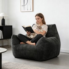 Große Sitzsack Stühle Couch Sofabezug Lazy Lounger Beanbag Sessel DE