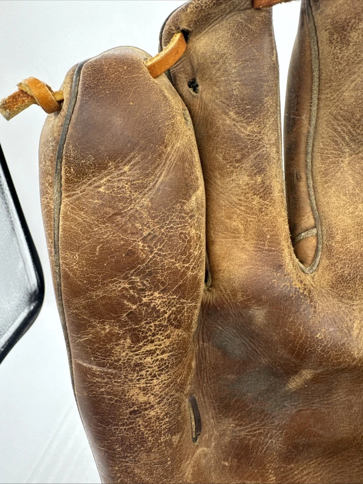 Guante de béisbol Wilson vintage CANADÁ 398340-1941 LH correa Hold-Tite A2030 Foto 4 de 4