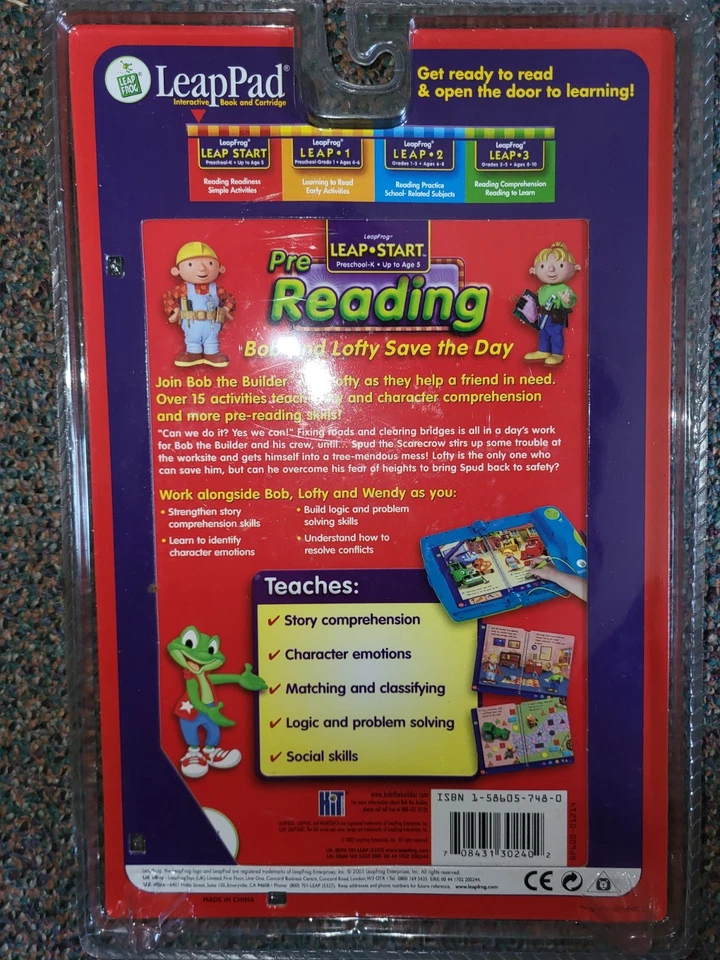 Leap Frog Leap Pad Bob and Lofty Save the Day  Pre-Reading, Bob The Builder - Image 2 of 3