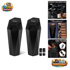Durable Compact Car Trash Can - 2-pack With Easy-clean Design Trash Bags