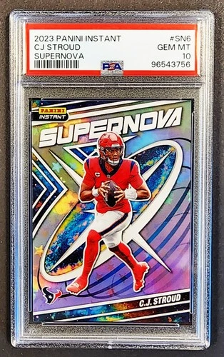 CJ STROUD 2023 PANINI INSTANT SUPERNOVA ROOKIE RC PSA 10 GEM ULTRA RARE
