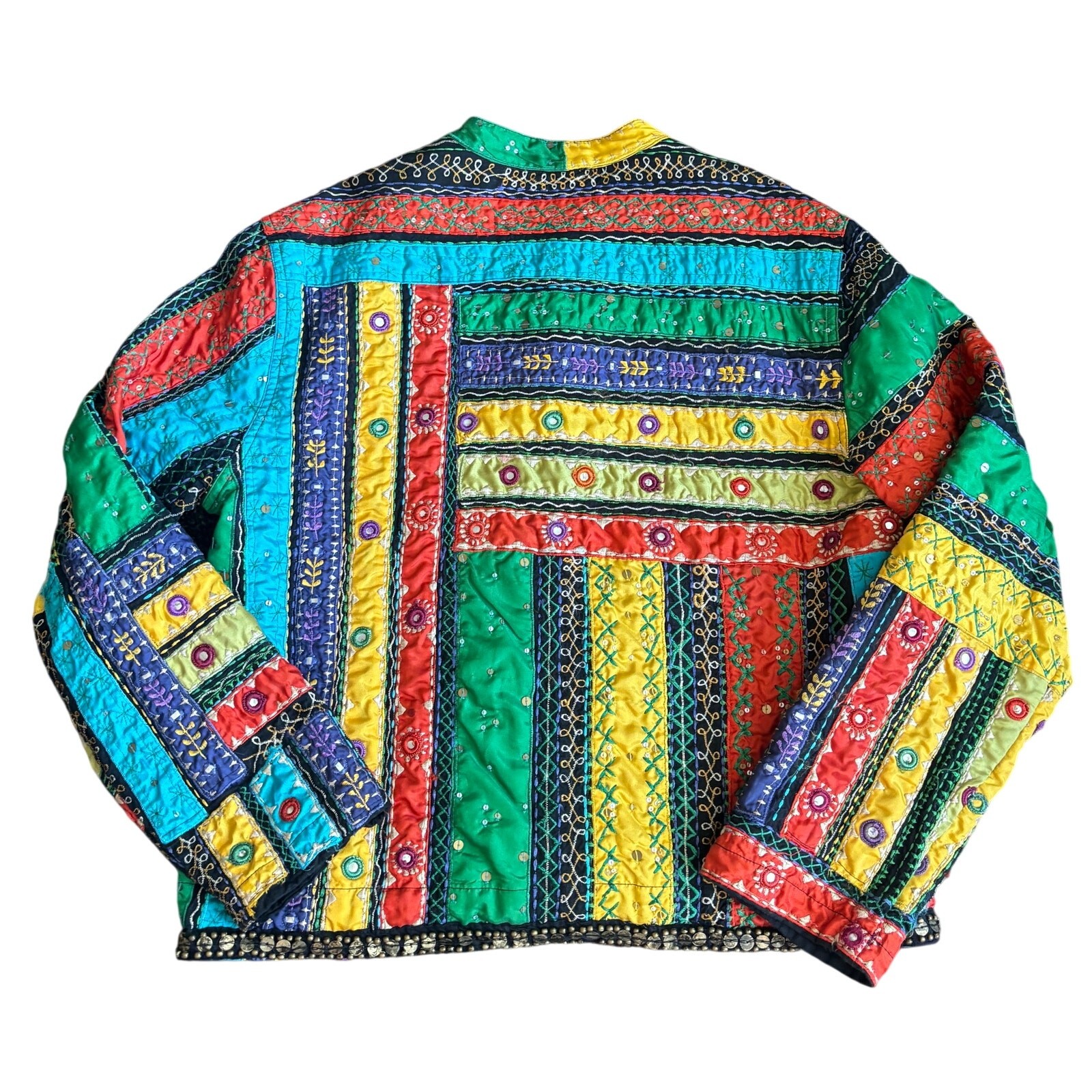 Chico's Patchwork Multicolor Button Up Jacket - image 2