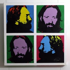 Willie Nelson Pop Art 4-Panel Portraits 24x24 Original Signed COA MacDonald