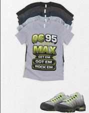 Gotem Air Max 95 OG Neon Sneaker Matching T-Shirt Sneakerhead Edizione Limitata