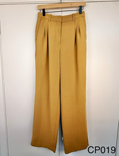 Aritzia Wilfred Effortless Pants Womens 4 Camel High Rise Pleated Wide Leg