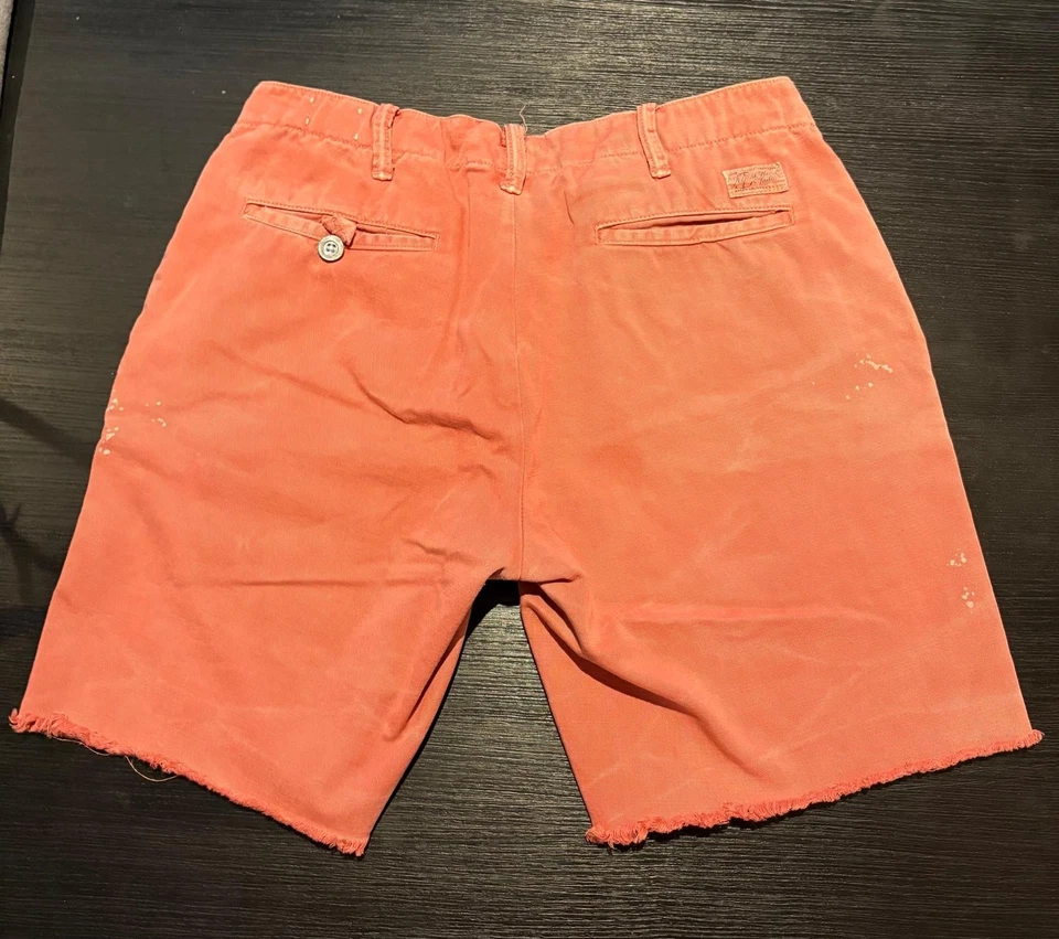 Pantalones Cortos Polo Ralph Lauren Naval Sastre Rosa Salmón Hombre 100% Algodón Talla 32 Foto 2 de 4