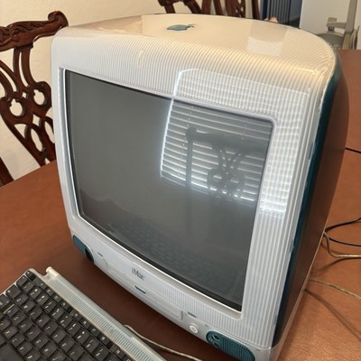 Apple iMac G3/233 Bondi Blue W/ Keyboard, Cords, Discs OS 9.2