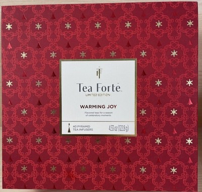 TEA FORTE Warming Joy Holiday Assorted Premium Chest Gift Sampler, 40 Pyramids