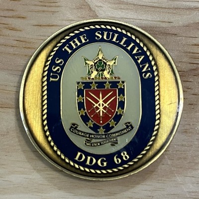 Challenge Coin USN Navy USS Sullivans DDG-68 Commanding Officer USA Military