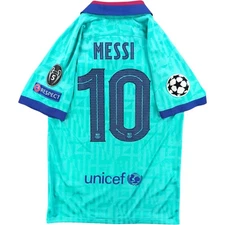 FC Barcelona 2019-20 Nike third UCL Lionel Messi football jersey shirt size S