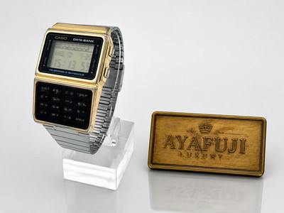 Rare CASIO DBC-610 80s Data Bank Gold Digital Watch Vintage Working From Japan