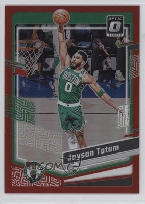 2023-24 Panini Donruss Optic Red Prizm 22/99 Jayson Tatum #140 16wc