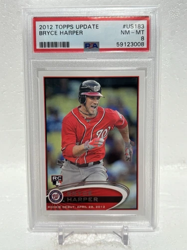 2012 Topps Update Series - Rookie Debut Bryce Harper #US183 (RC) PSA 8 