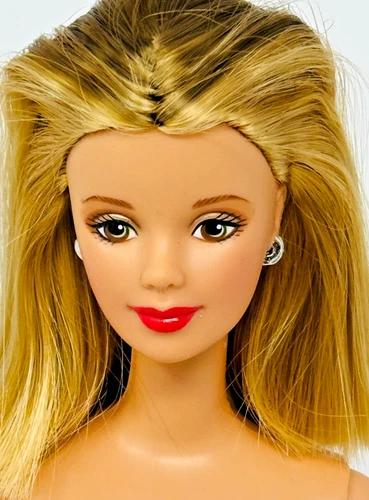 Vintage 1998 NASCAR 50th Anniversary Barbie 20442 Mackie Face Nude Doll Only