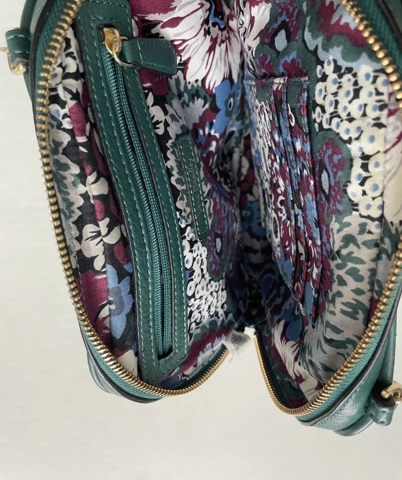 Bandolera Vera Bradley Hipster verde para mujer Foto 3 de 4