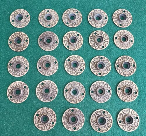 24 PLACAS TRASERAS DE PUERTA VICTORIANA DE LATÓN FUNDIDO SÓLIDO (N88)
