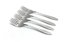 Oneidacraft Deluxe Ember Glow 4 Salad Forks 6 1/4” Stainless Flatware
