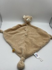Brown Minky Bear Baby Plush Security Blanket Lovey Super Soft Hug Club 14"