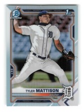 2021 Bowman  Chrome Tyler Mattison Rookie Tigers #BDC-58 1st RC Refractor