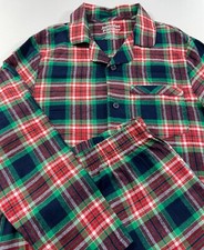 JAMMIES FOR YOUR FAMILIES 2-PIECE FLANNEL PLAID PAJAMA SET SIZE S